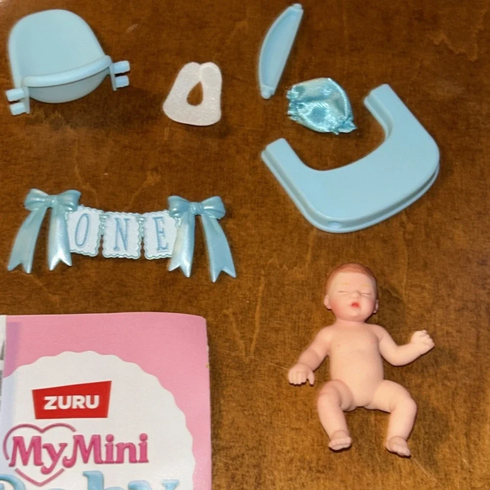My Mini Baby Birthday series BLUE ONE 1st BIRTHDAY high chair HTF B2
